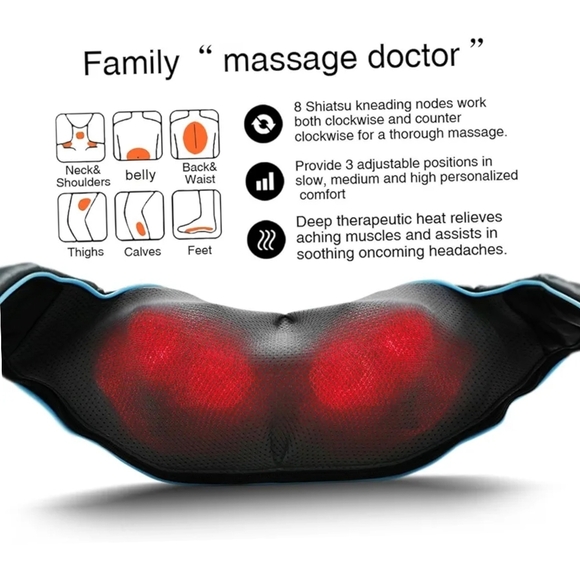 Mo Cuishle Shiatsu Back Shoulder and Neck Massager with Heat - Picture 5 of 5